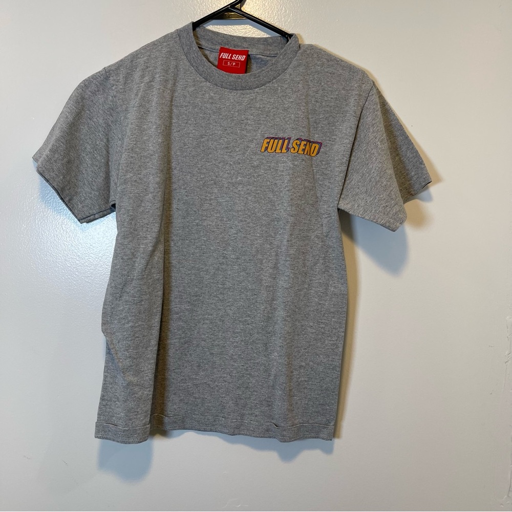 FULL SEND short sleeve t shirt gray kids size small‎